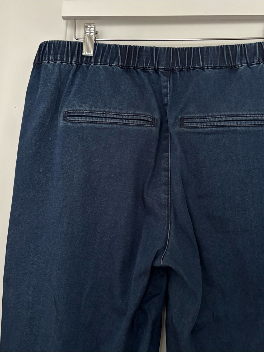 NYDJ pull on wide leg jeans 8 mid rise stretch drawstring lift tuck technology - Picture 7 of 15